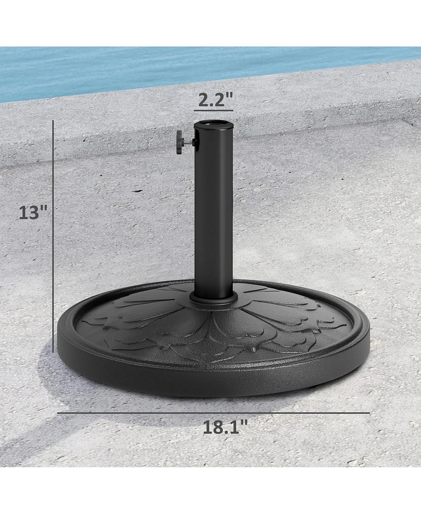 Outsunny Patio Umbrella Base, 26 lbs Resin Outdoor Umbrella Sd,