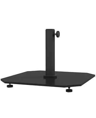 Outsunny Square Patio Umbrella Base, 41 lbs Metal Sd,