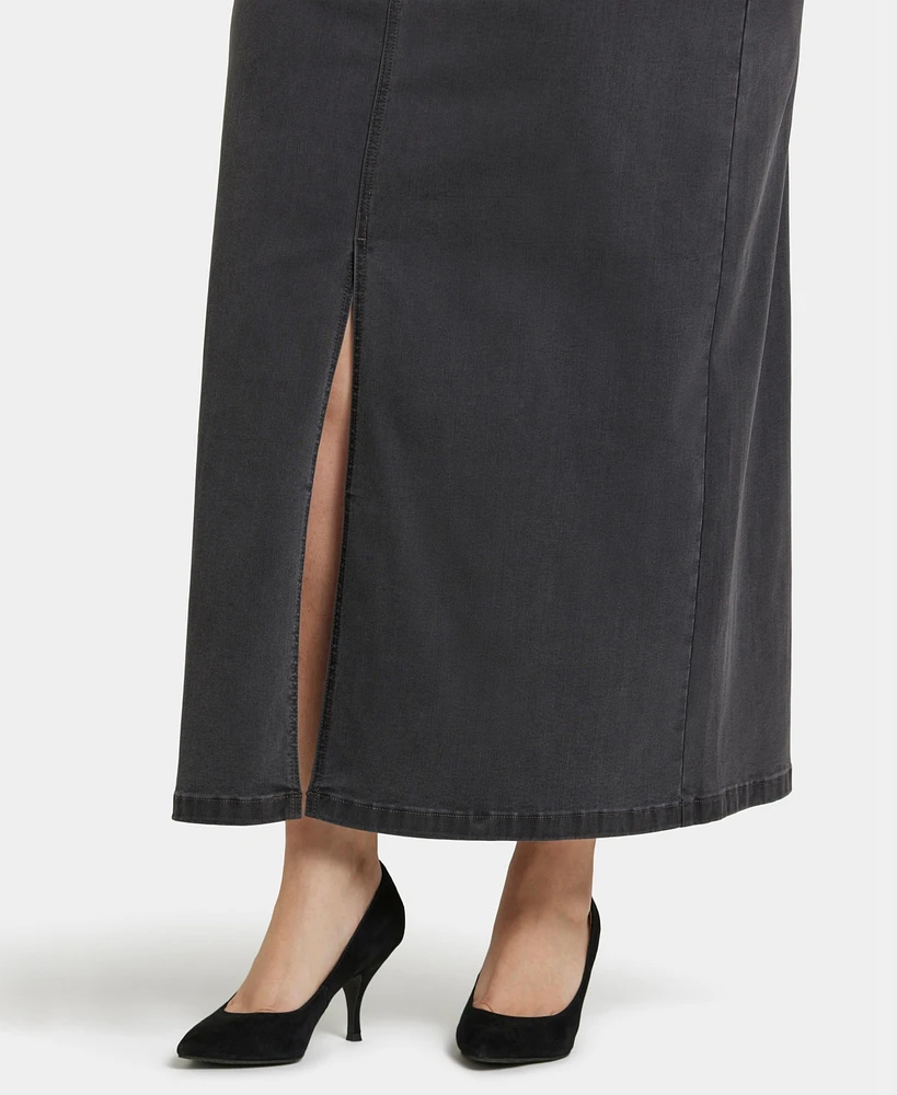 Nydj Plus High Rise Long Skirt