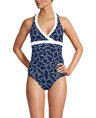 Lands' End Women's V-Neck Halter Tankini Top