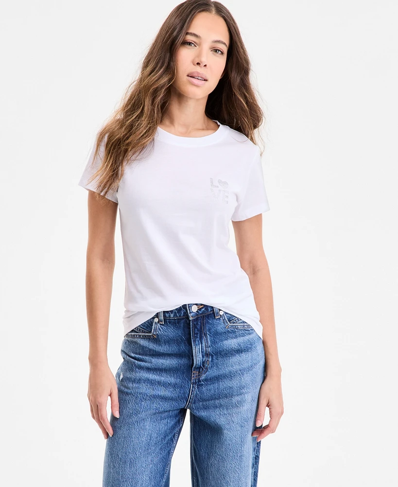 Boss Orange Women's Cotton Embellished-Graphic T-Shirt