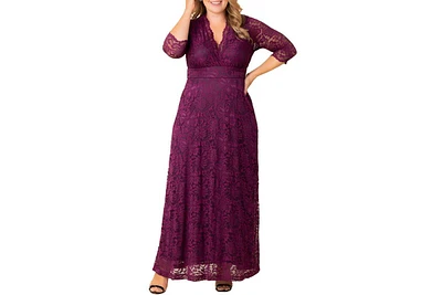 Kiyonna Plus Maria Lace Evening Gown