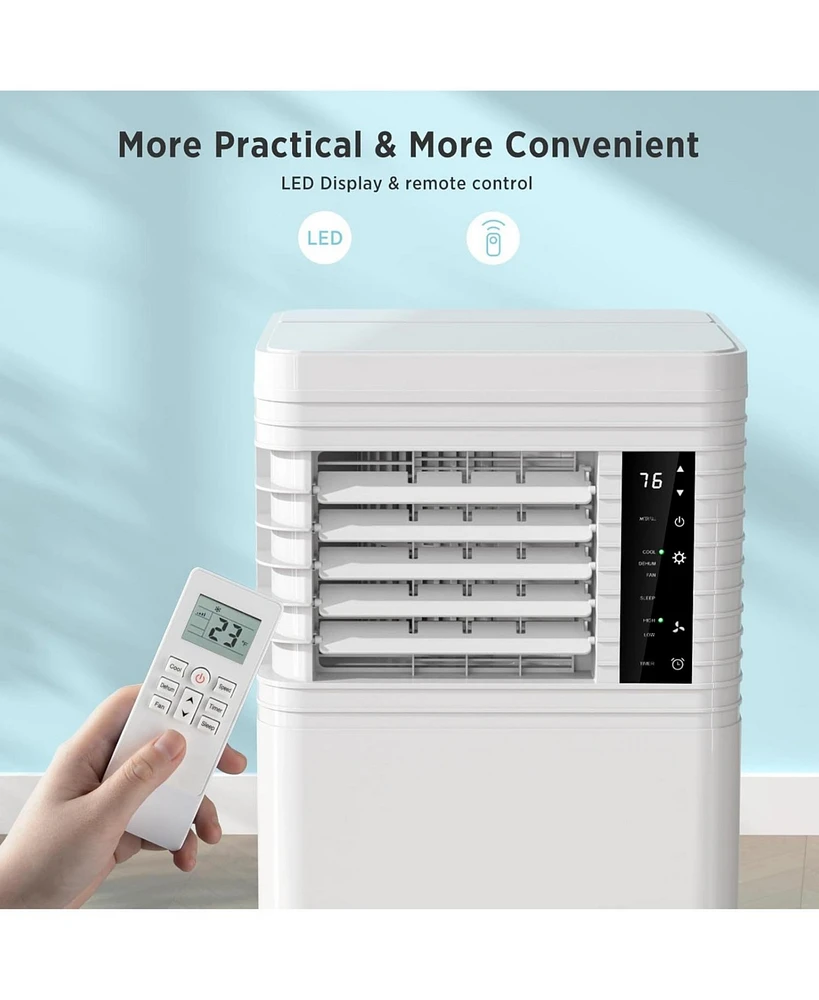 Zafro 10,000 Btu Portable Air Conditioners, with Remote Control, 3 Modes Portable Ac, 2 Wind Speed, Led Display