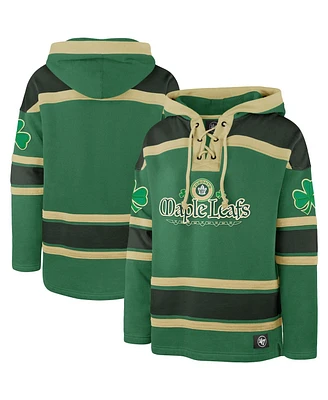 '47 Brand Men's Kelly Green Toronto Maple Leafs St. Patrick's Day McLucky Superior Lacer Pullover Hoodie