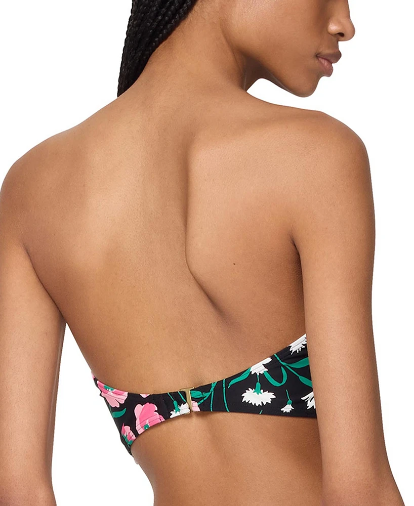 Kate Spade Women's Rosette-Trim Bandeau Bikini Top