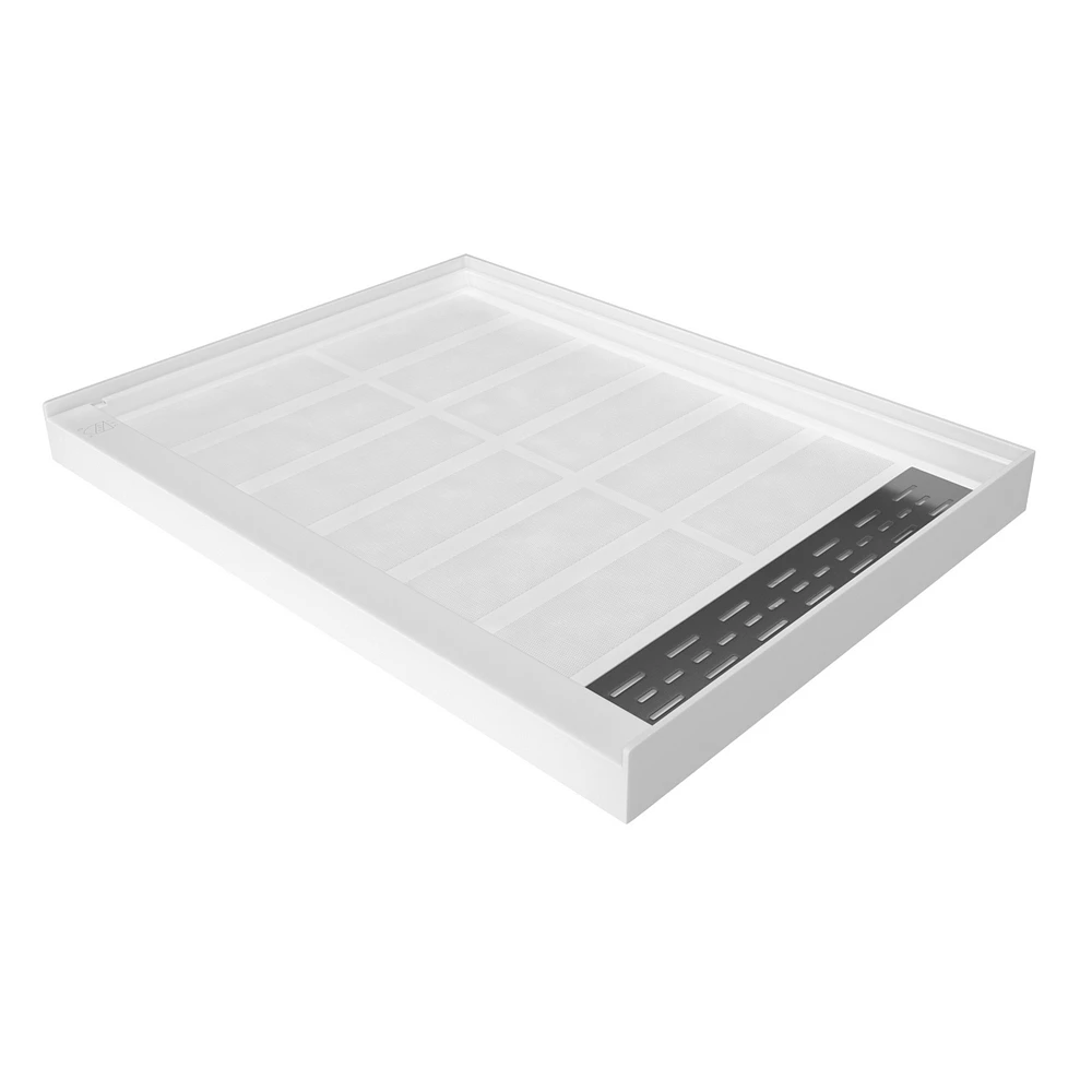 Casainc 48"W X 36"D Smc Single Threshold Shower Base Anti-Slip Shower Pan, Drain Assembly & Drain Cover Included