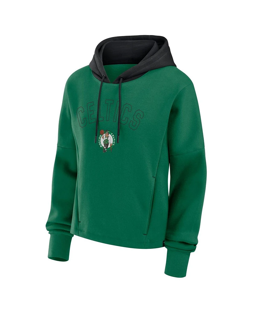 Fanatics Women's Kelly Green Boston Celtics Post Up Boxy Pullover Hoodie