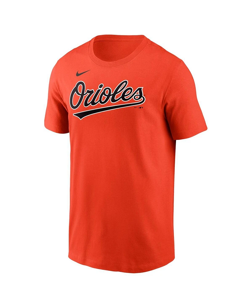 Nike Men's Corbin Burnes Orange Baltimore Orioles Fuse Name Number T-Shirt