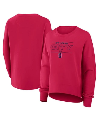 Fanatics Women's Red St. Louis City Sc Oversized Captain Arm Band Pullover Sweatshirt