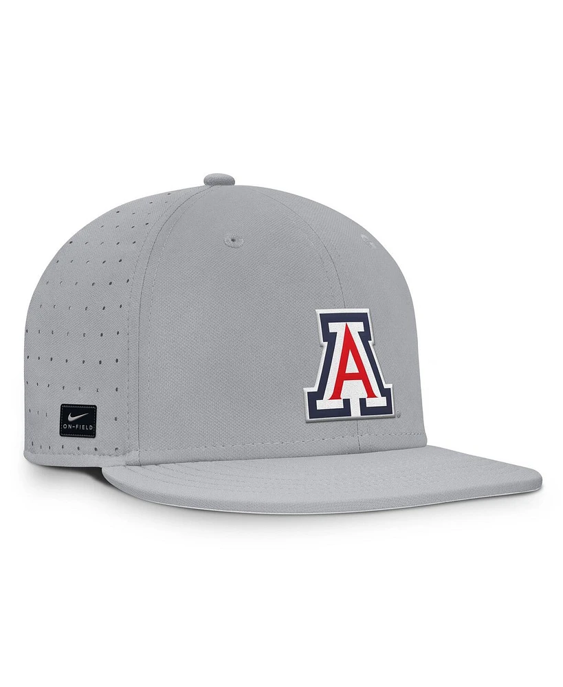 Nike Men's Gray Arizona Wildcats On-Field Dugout True Performance Fitted Hat