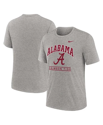 Nike Men's Heather Gray Alabama Crimson Tide Arch Over Logo Tri-Blend T-Shirt
