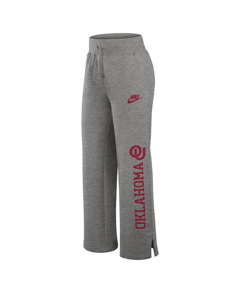 Nike Women's Heather Gray Oklahoma Sooners Legacy One Line Phoenix Fleece Sweatpants