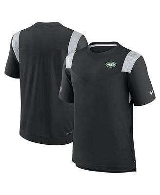Nike Men's Black New York Jets Sideline Tonal Logo Performance Player T-Shirt