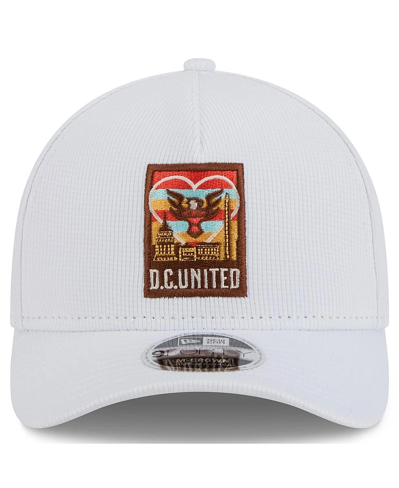 New Era Men's White D.c. United 2025 Jersey Hook 9FORTY M-Crown Adjustable Hat
