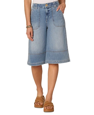 Democracy Women's "Ab"solution High-Rise Denim Bermuda Shorts