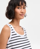 On 34th Women's Cotton Striped Scoop Tank Top