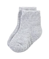 Touched by Nature Baby Boys Organic Kids' Eight-Pair Non Skid Crew Socks