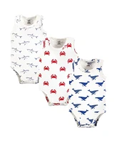 Touched by Nature Baby Boys Organic Cotton Sleeveless Bodysuits
