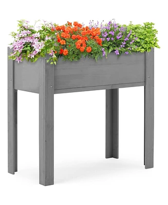 31x31x16" Raised Garden Bed, Elevated Wooden Planter Box