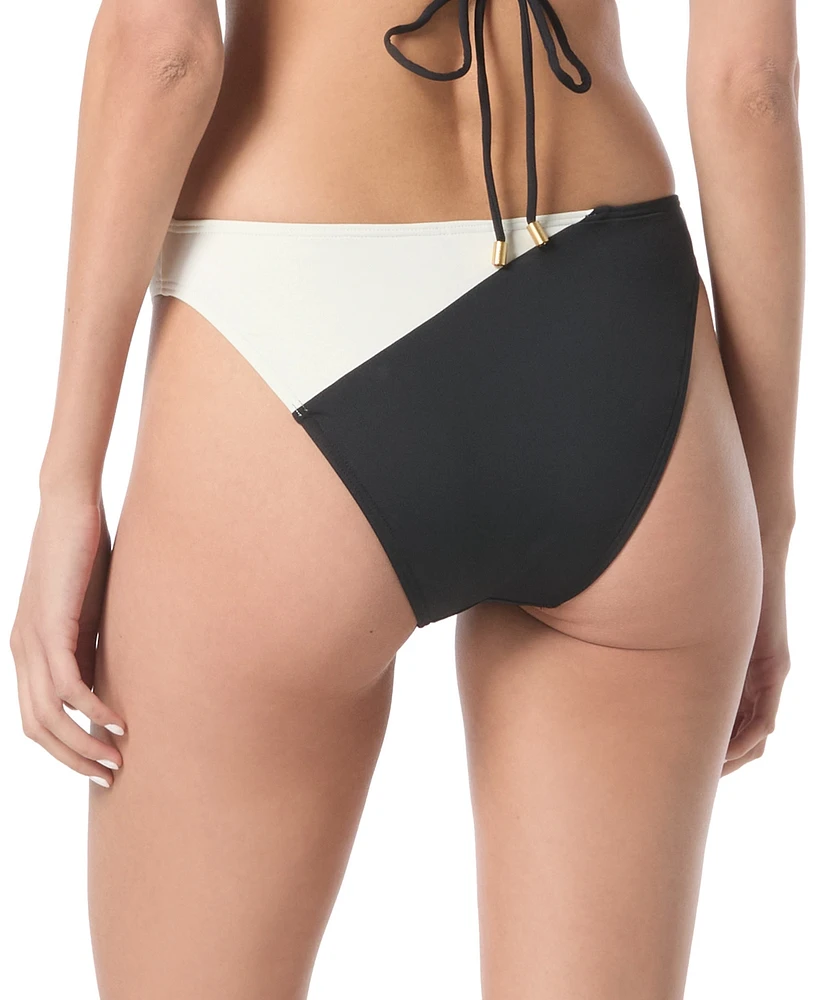 Vince Camuto Women's Colorblocked High-Cut Bikini Bottoms