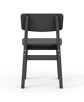 Outdoor Hdpe Kids Modern Plastic Toddler Dining Chairs (Set of Two)