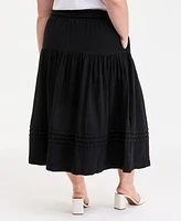 On 34th Trendy Plus Tiered Midi Skirt, Exclusively at Macy's