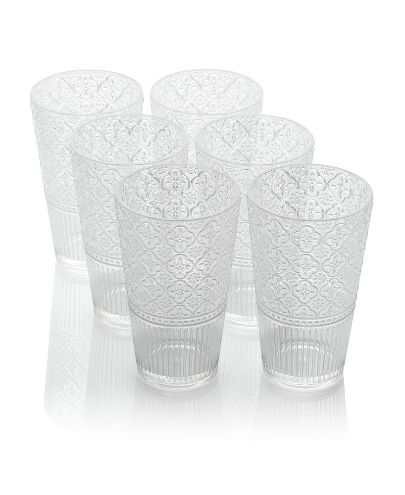 Certified International Victoria Acrylic Ice Tea Glasses