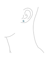Bling Jewelry Simple Classic Bezel Set Cubic Zirconia Aaa Cz Round Solitaire Stud Earrings For Women Rose Gold Plated .925 Sterling Silver 5MM