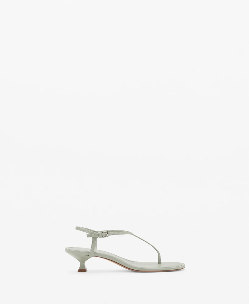 Mango Women's Kitten Heel Strap Sandals