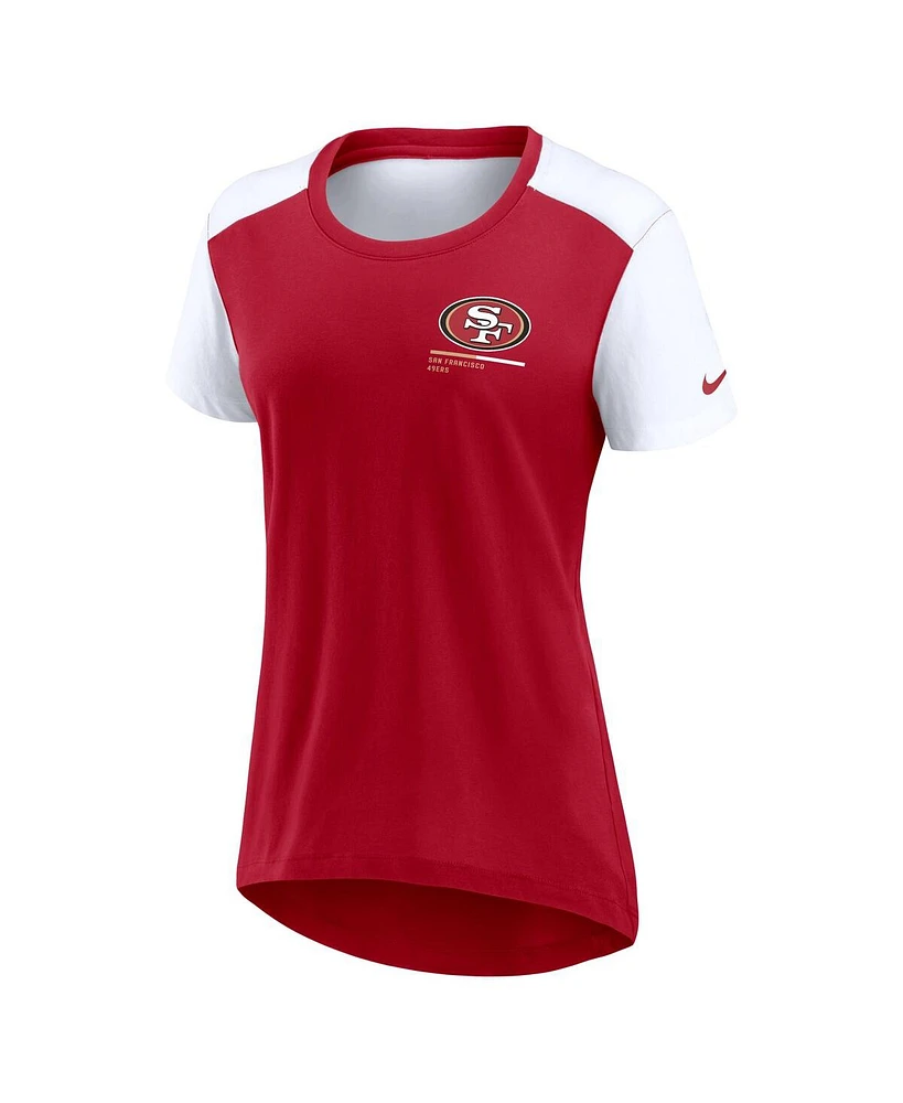 Nike Women's Scarlet San Francisco 49ers Performance Fashion T-Shirt