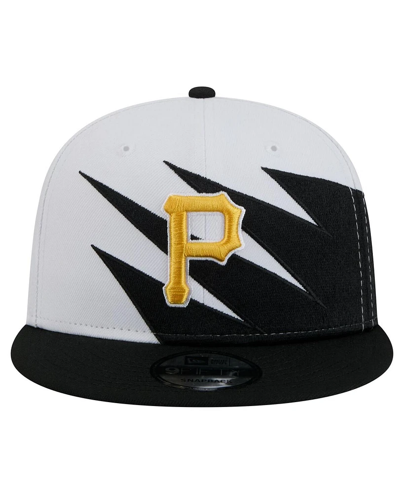 New Era Men's Black/White Pittsburgh Pirates Jagged 9FIFTY Snapback Hat