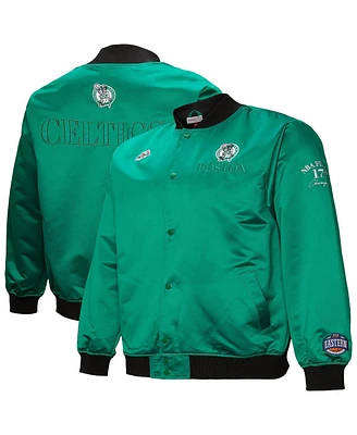 Mitchell & Ness Men's Kelly Green Boston Celtics Hardwood Classics Team Og 3.0 Lightweight Satin Full-Snap Jacket
