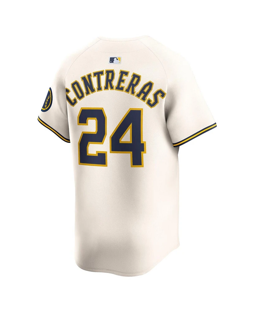 Nike Men's William Contreras Cream Milwaukee Brewers Alternate Limited Player Jersey