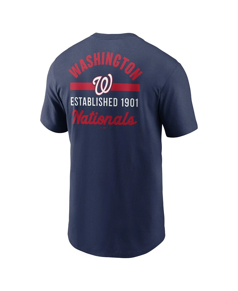 Nike Men's Navy Washington Nationals 2-Hit T-Shirt