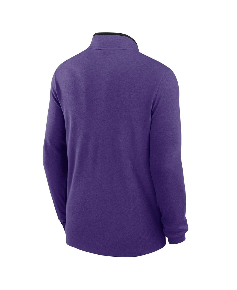 Nike Men's Purple Lsu Tigers Baseball Logo Victory Performance Half-Zip Pullover Hoodie
