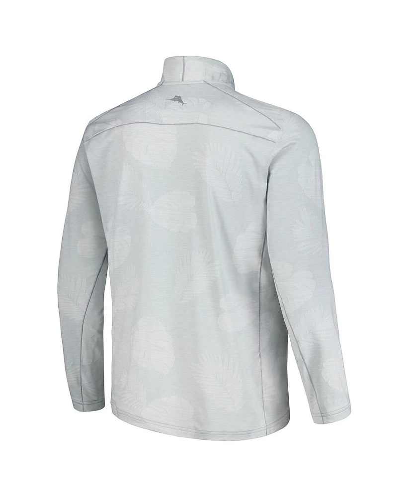 Tommy Bahama Men's Gray Clemson Tigers Delray Frond Island Zone Half-Zip Jacket