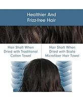 Liba 2-Pack Microfiber Hair Towel Wrap Rectangle Twist for Women 24 x 48 Inches - Gray