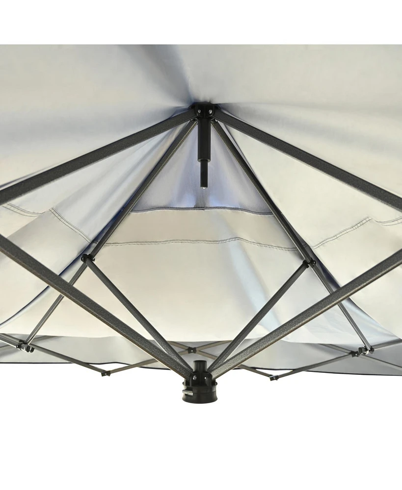 10x20 Pop Up Canopy Tent with Sidewalls & Wheeled Bag (White)