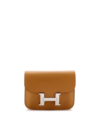 Pre-Owned Hermes Constance Slim Wallet Epsom