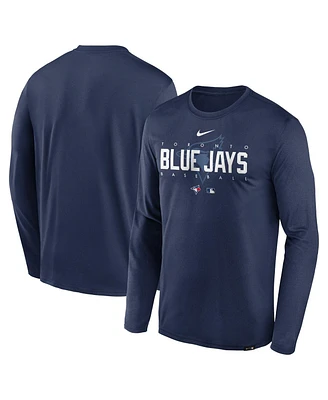 Nike Men's Navy Toronto Blue Jays Authentic Collection Team Logo Legend Performance Long Sleeve T-Shirt