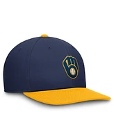 Nike Men's Navy/Gold Milwaukee Brewers Pro Performance Snapback Hat