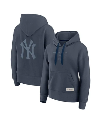 Fanatics Women's Blue New York Yankees Elements Future Ground Subtle Tonal Pullover Hoodie
