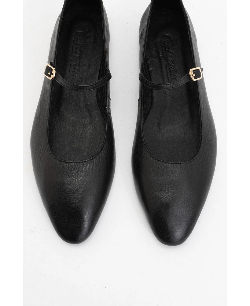 Lara Leather Mary Jane Flats