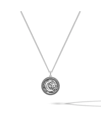 Vincero Men's Star & Crescent Amulet – 925 Sterling Silver Coin