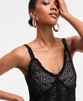 I.n.c. International Concepts Women's Crochet-Overlay Maxi Dress