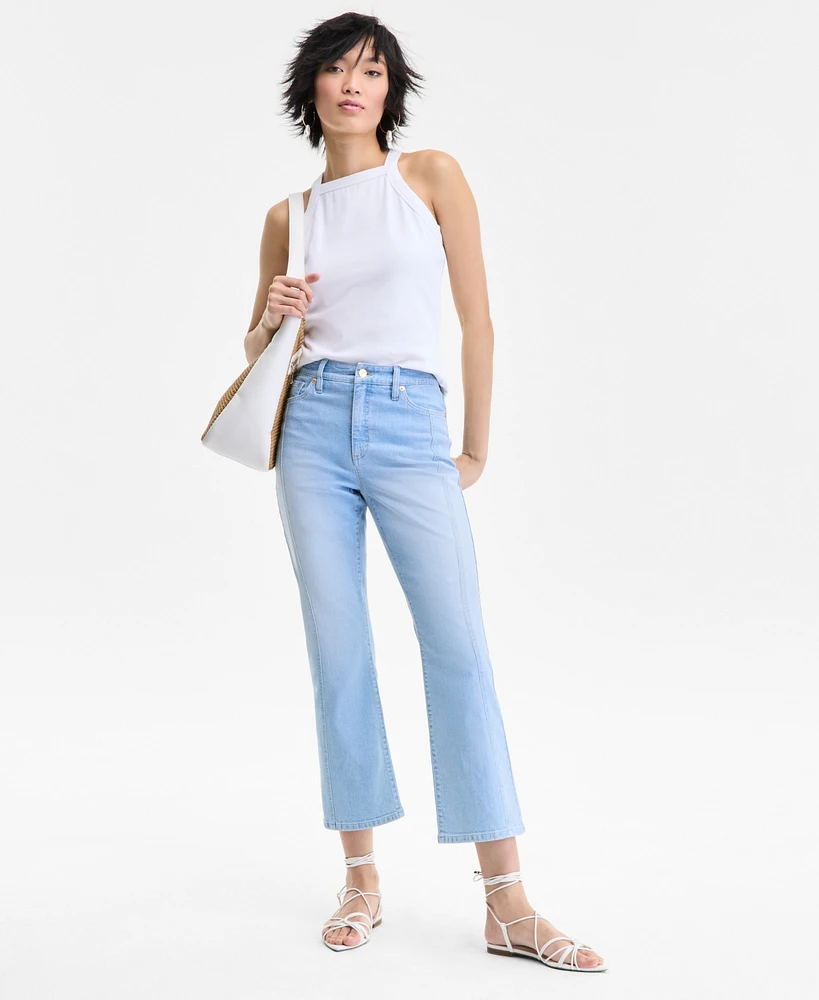 I.n.c. International Concepts Women's High-Rise Cropped Flare Jeans, Exclusively at Macy's
