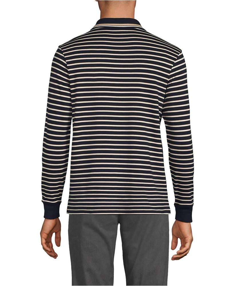 Lands' End Men's Long Sleeve Cotton Supima Polo Shirt