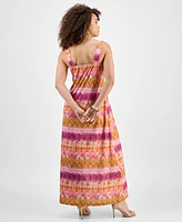 Jamie & Layla Petite Repeat Knot Strap Maxi Dress