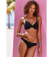 Lascana Women's Scalloped Underwire Bikini Swimsuit Top Bra Sizing