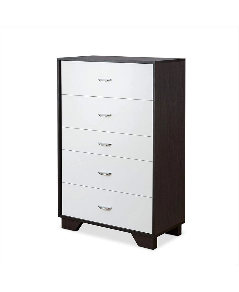 Sturdy Five-Drawer Chest for Closet Bedroom or Guest Room